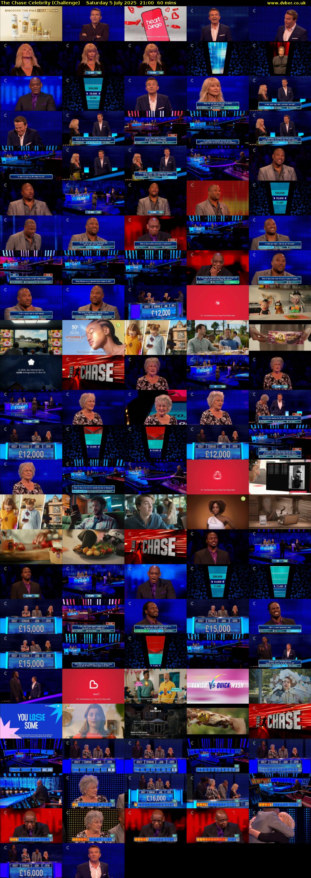 The Chase Celebrity (Challenge) Saturday 5 July 2025 21:00 - 22:00