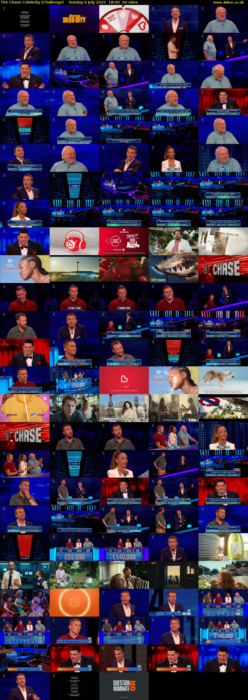 The Chase Celebrity (Challenge) Sunday 6 July 2025 18:00 - 19:00