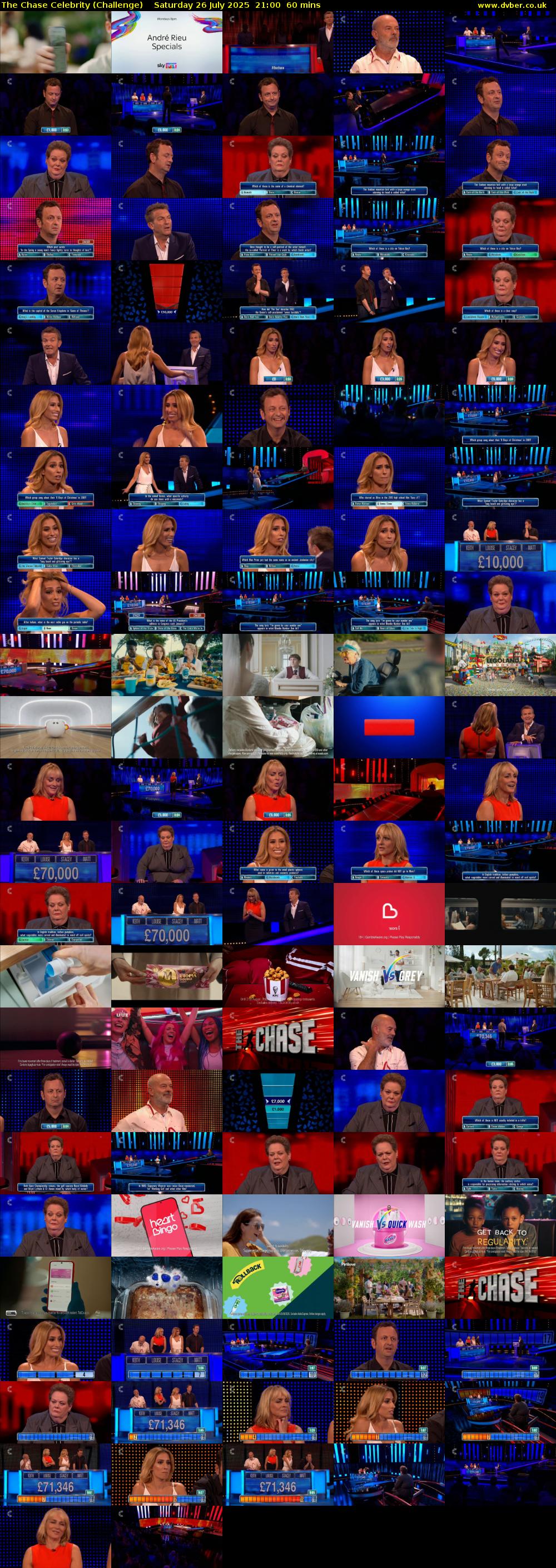 The Chase Celebrity (Challenge) Saturday 26 July 2025 21:00 - 22:00