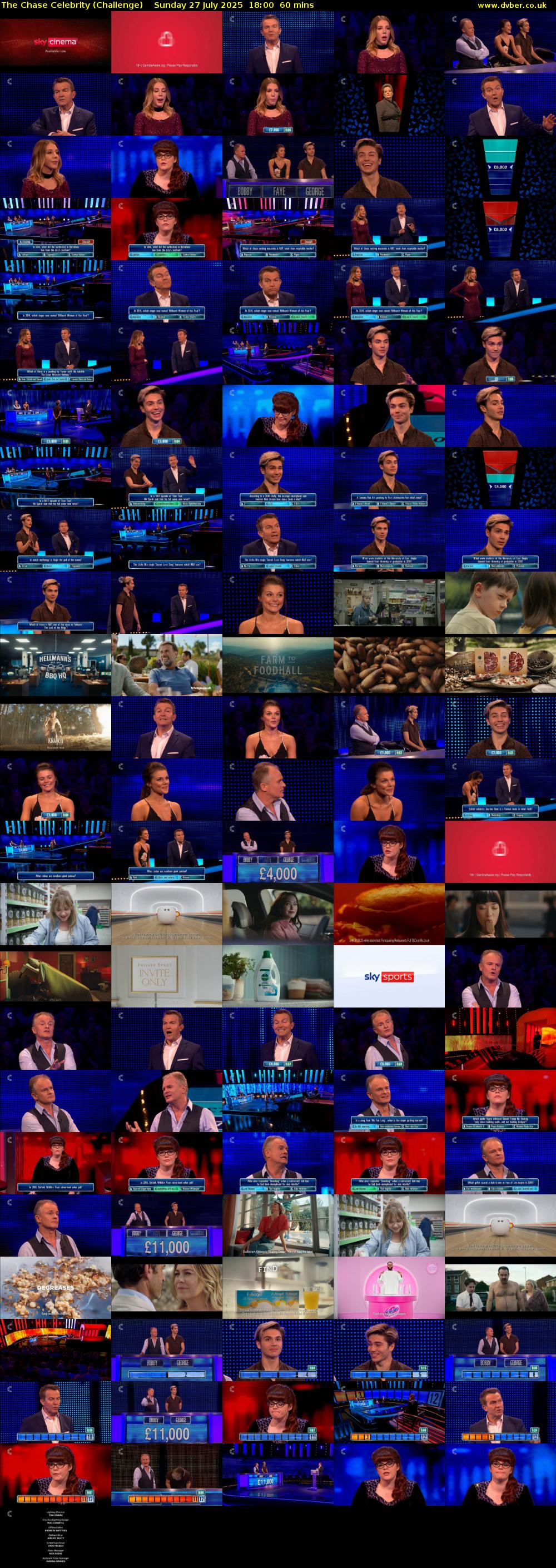 The Chase Celebrity (Challenge) Sunday 27 July 2025 18:00 - 19:00