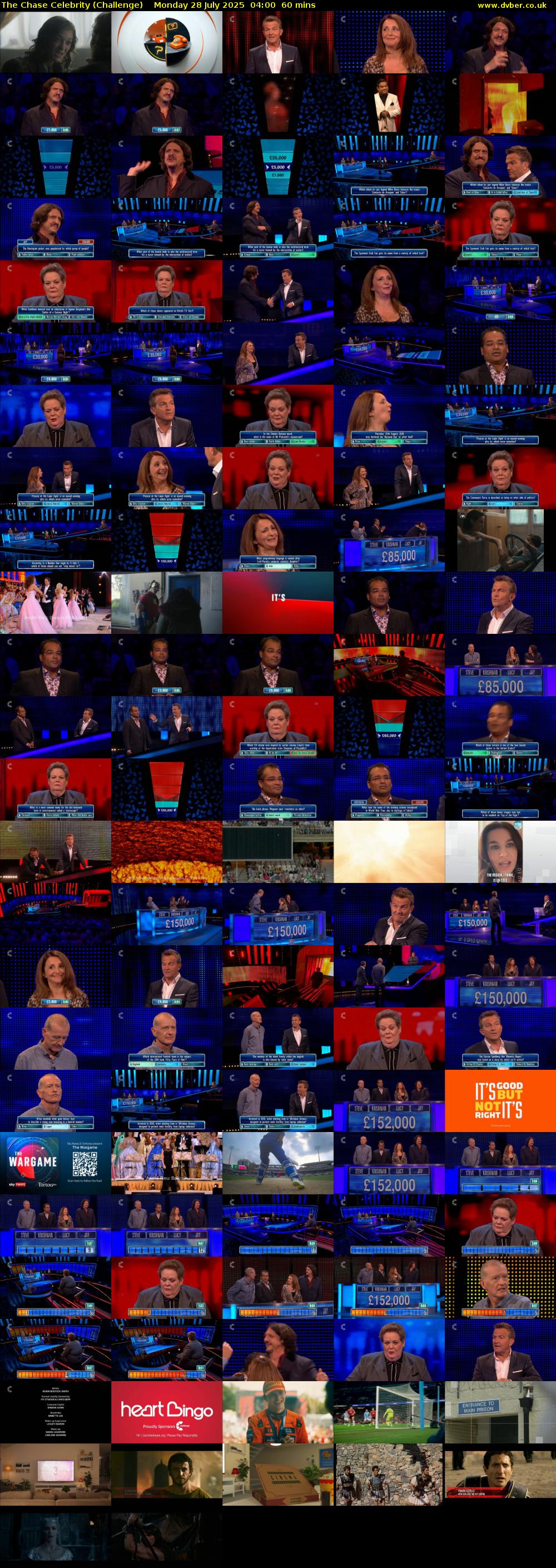 The Chase Celebrity (Challenge) Monday 28 July 2025 04:00 - 05:00
