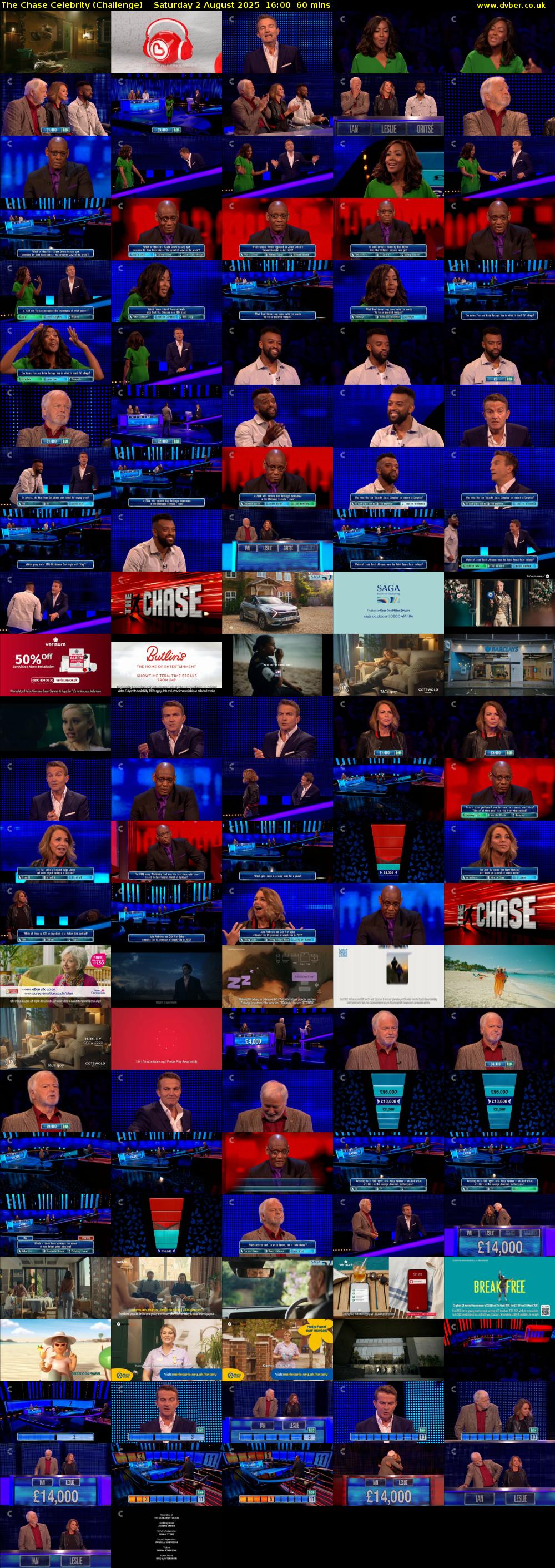 The Chase Celebrity (Challenge) Saturday 2 August 2025 16:00 - 17:00