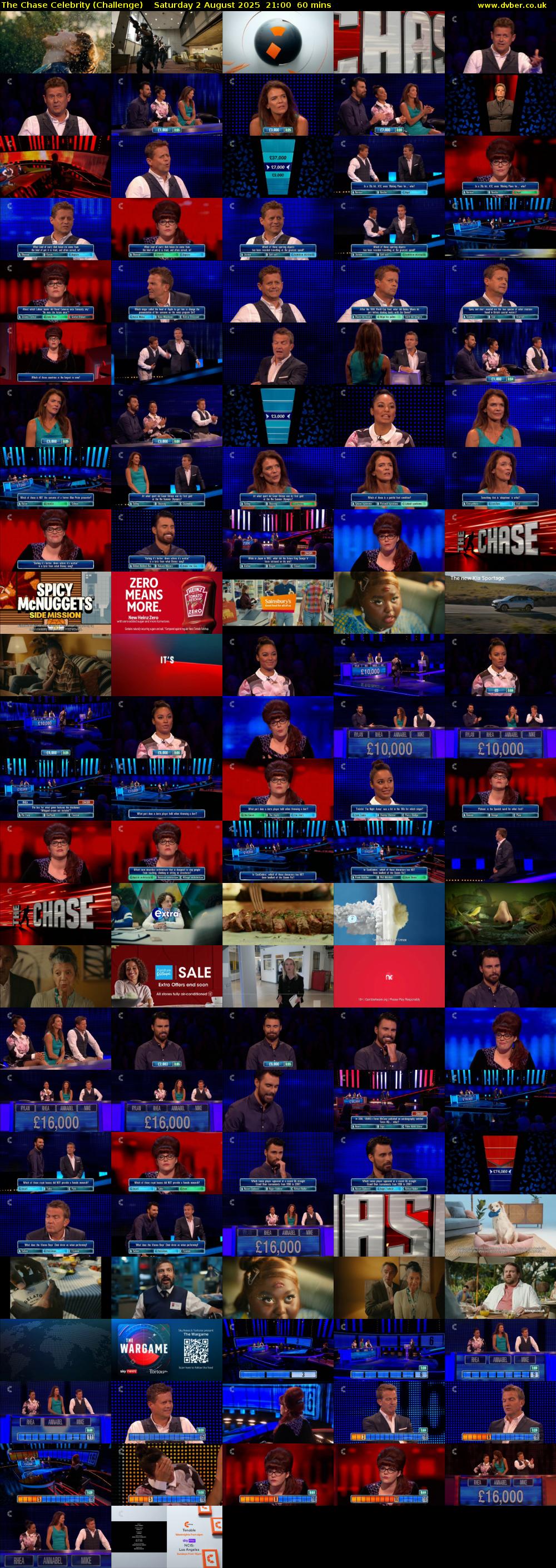 The Chase Celebrity (Challenge) Saturday 2 August 2025 21:00 - 22:00