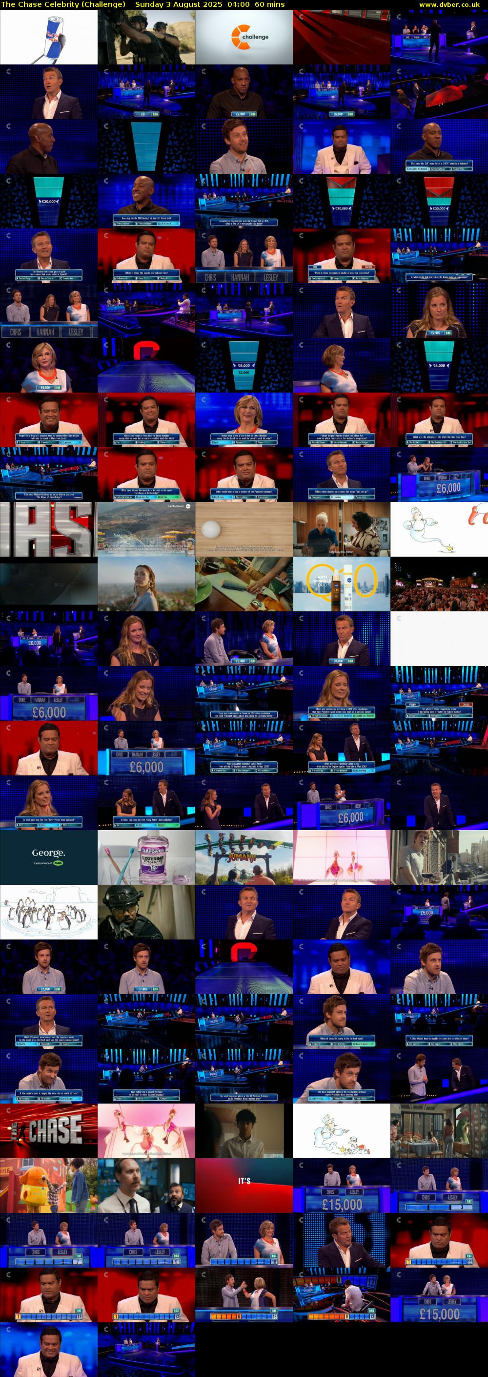 The Chase Celebrity (Challenge) Sunday 3 August 2025 04:00 - 05:00