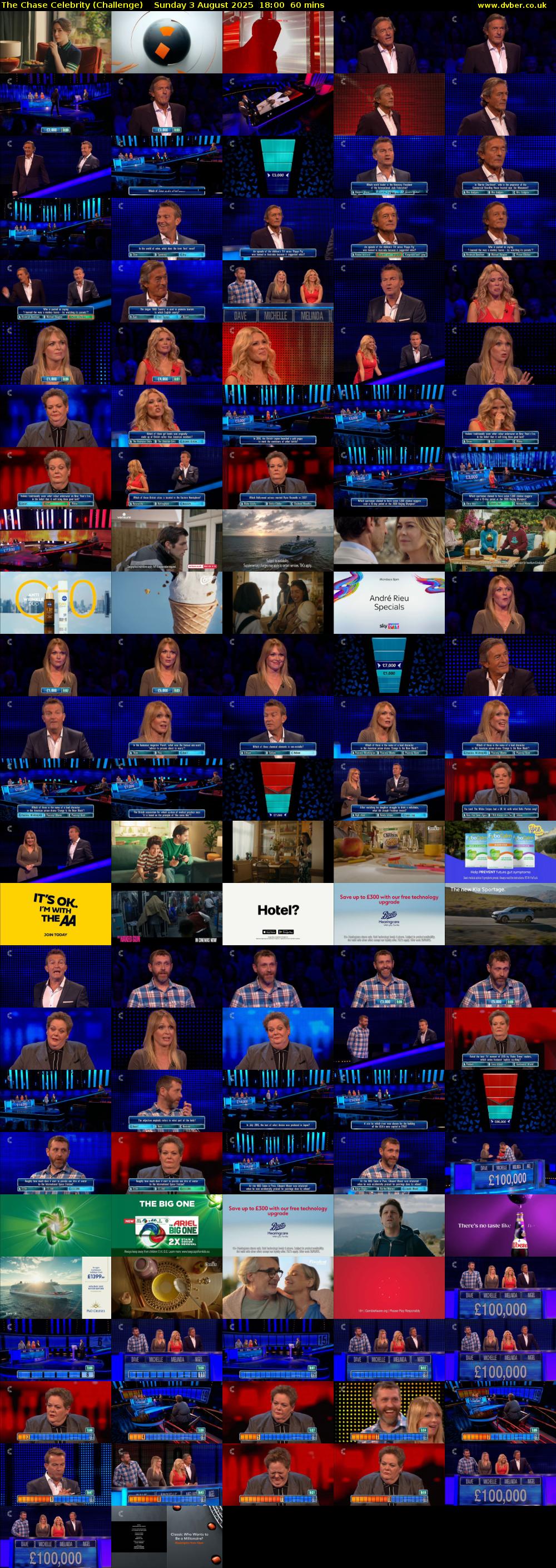 The Chase Celebrity (Challenge) Sunday 3 August 2025 18:00 - 19:00