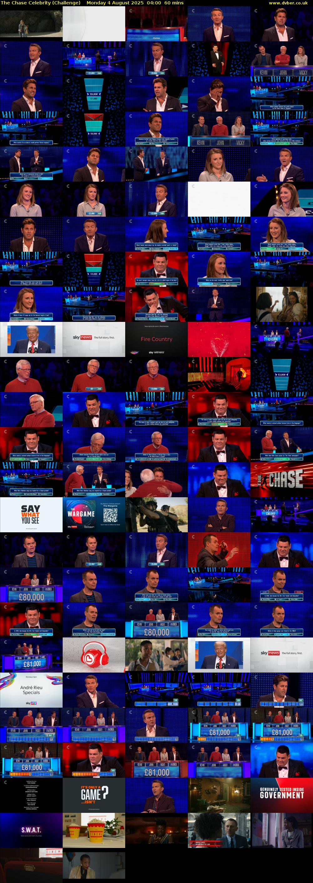 The Chase Celebrity (Challenge) Monday 4 August 2025 04:00 - 05:00