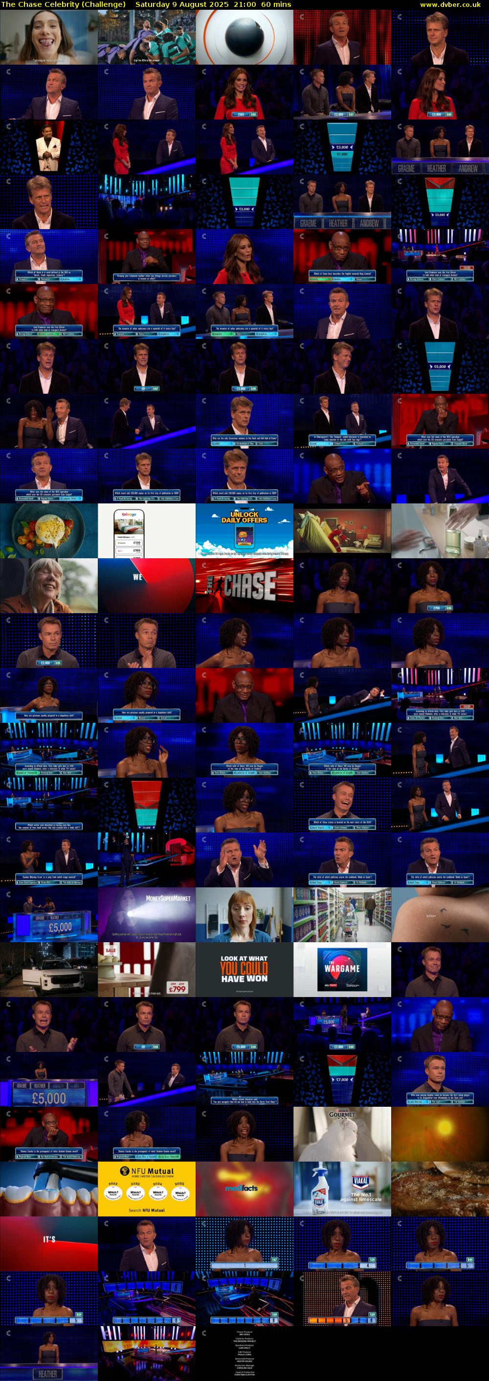 The Chase Celebrity (Challenge) Saturday 9 August 2025 21:00 - 22:00