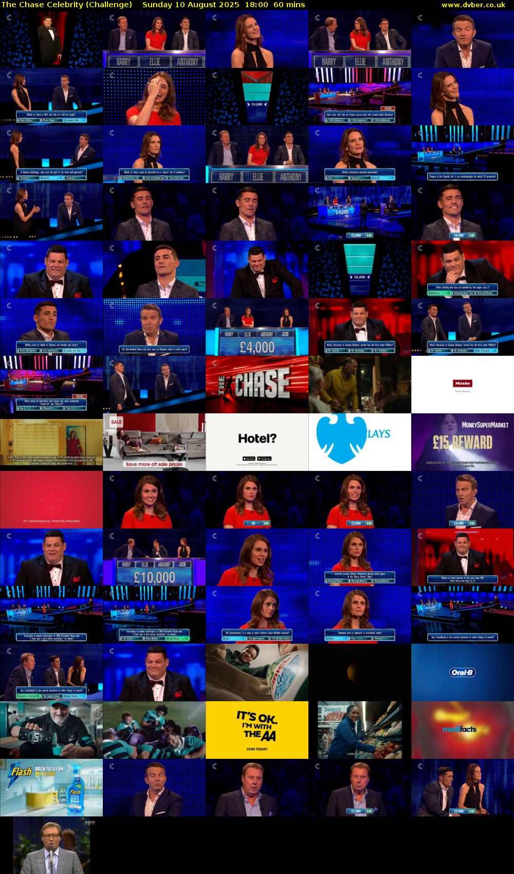 The Chase Celebrity (Challenge) Sunday 10 August 2025 18:00 - 19:00