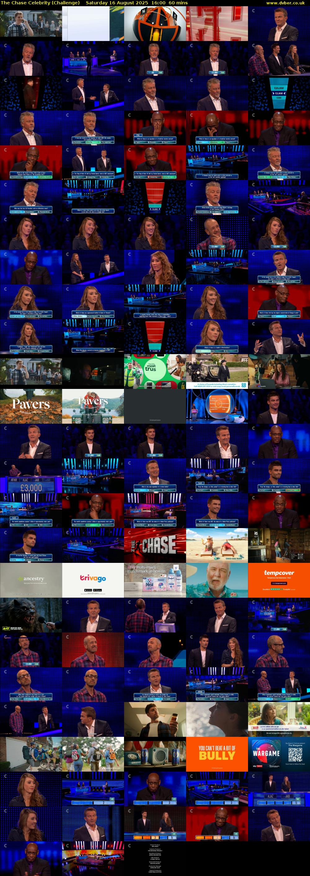 The Chase Celebrity (Challenge) Saturday 16 August 2025 16:00 - 17:00