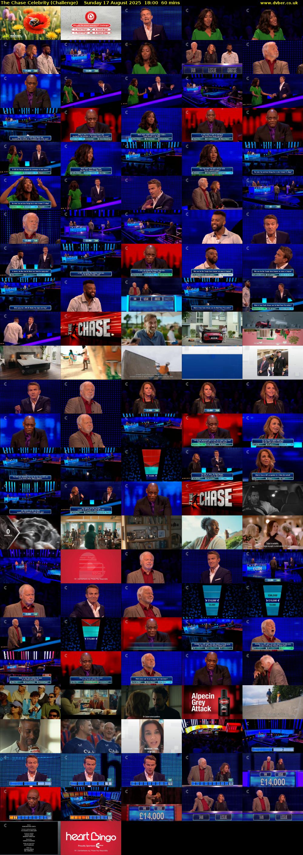 The Chase Celebrity (Challenge) Sunday 17 August 2025 18:00 - 19:00