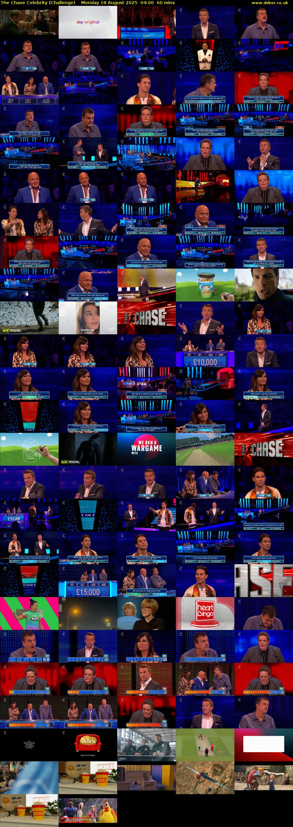 The Chase Celebrity (Challenge) Monday 18 August 2025 04:00 - 05:00