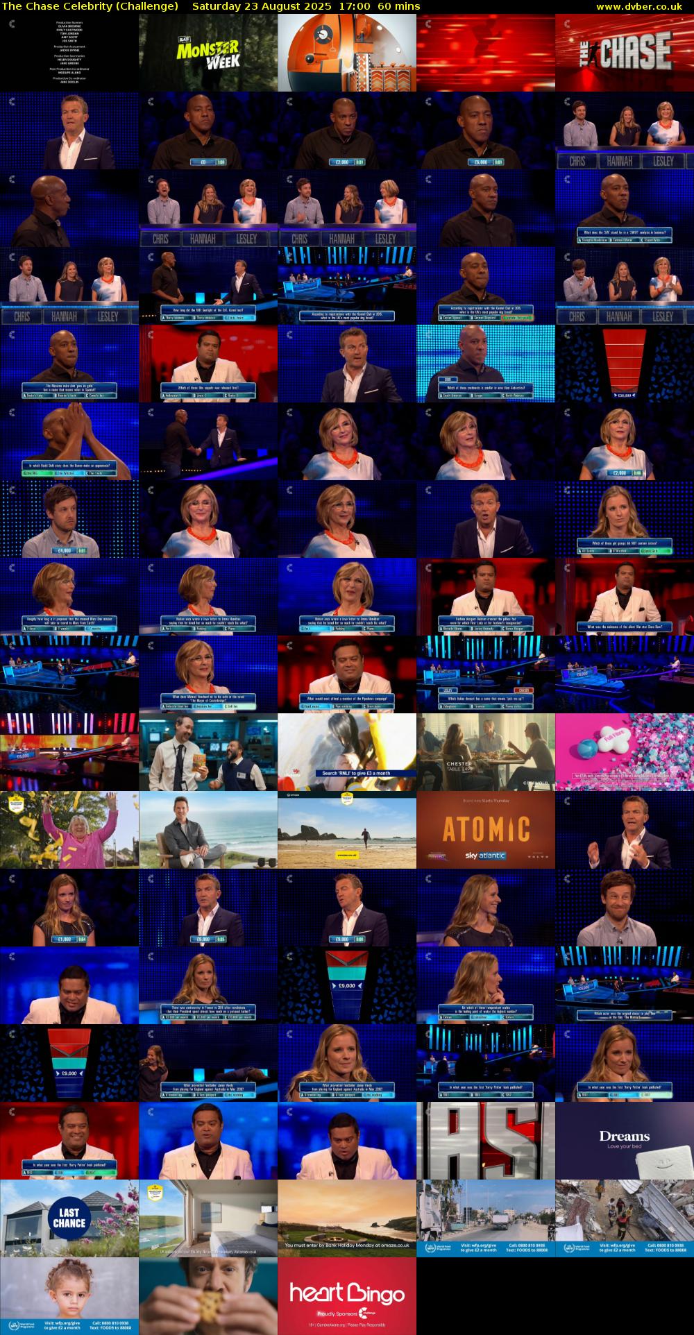 The Chase Celebrity (Challenge) Saturday 23 August 2025 17:00 - 18:00