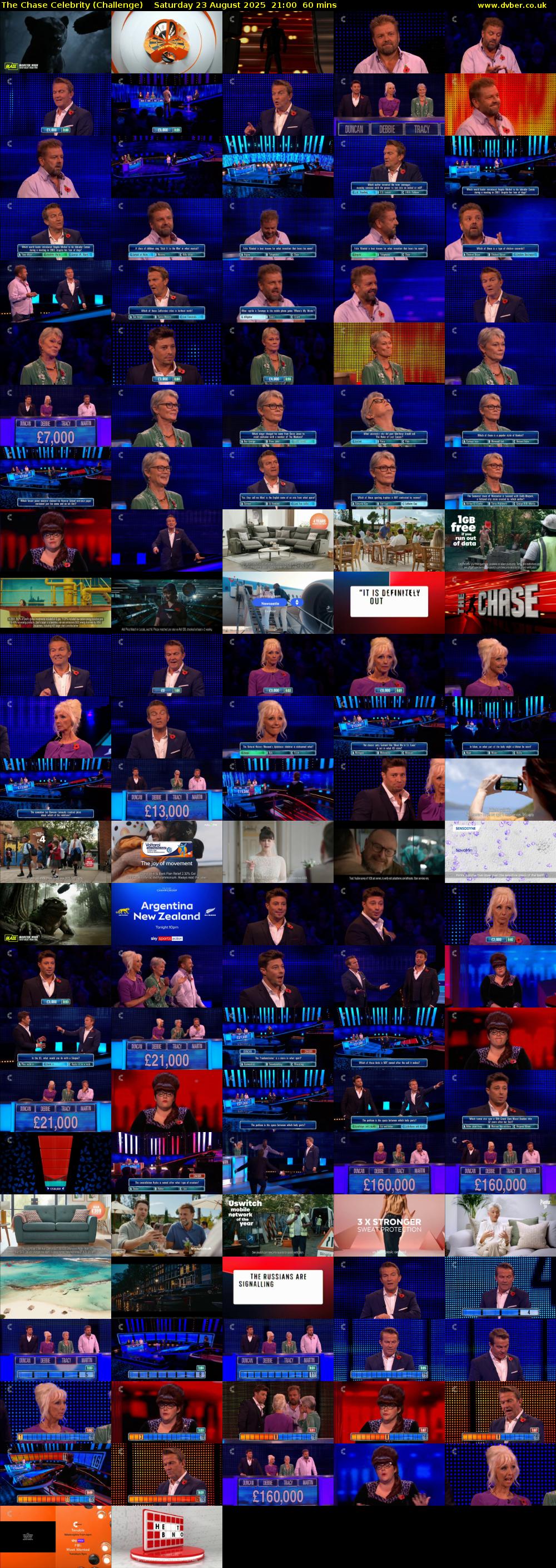 The Chase Celebrity (Challenge) Saturday 23 August 2025 21:00 - 22:00