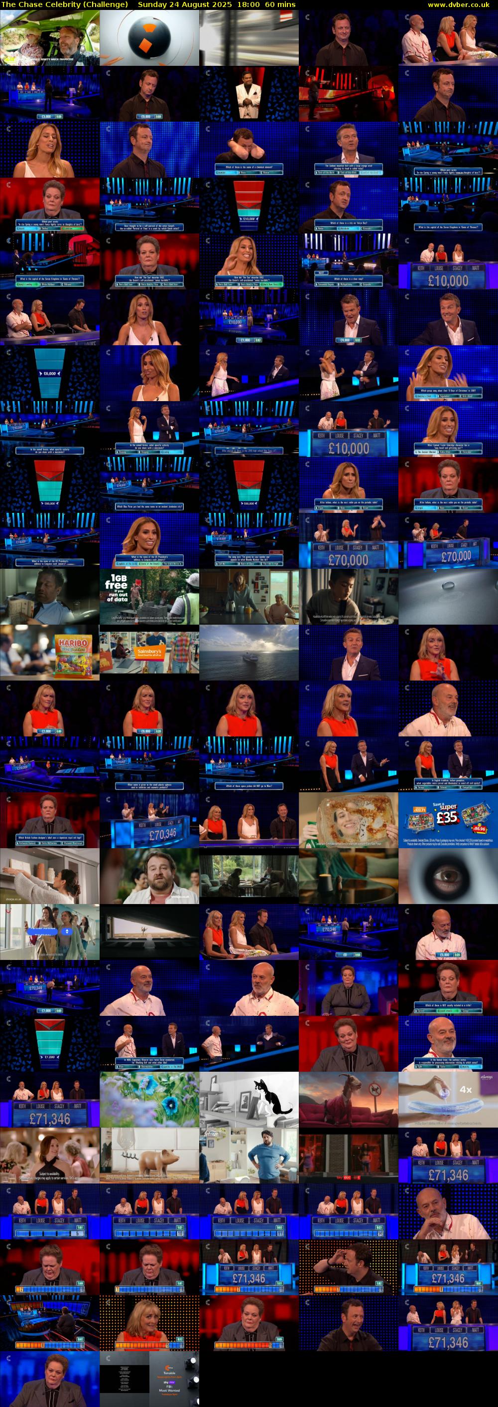 The Chase Celebrity (Challenge) Sunday 24 August 2025 18:00 - 19:00