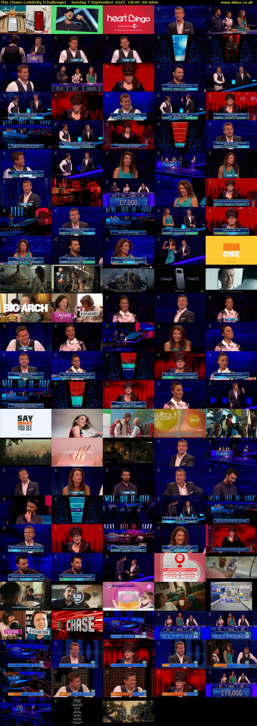The Chase Celebrity (Challenge) Sunday 7 September 2025 18:00 - 19:00