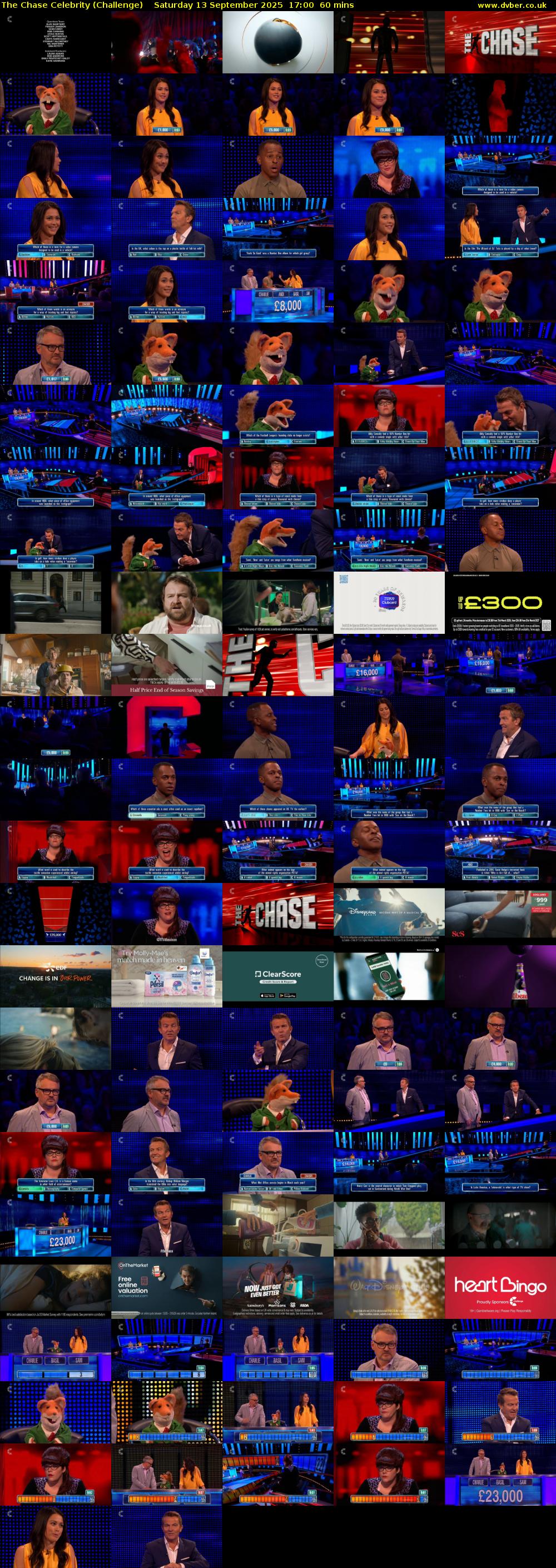 The Chase Celebrity (Challenge) Saturday 13 September 2025 17:00 - 18:00