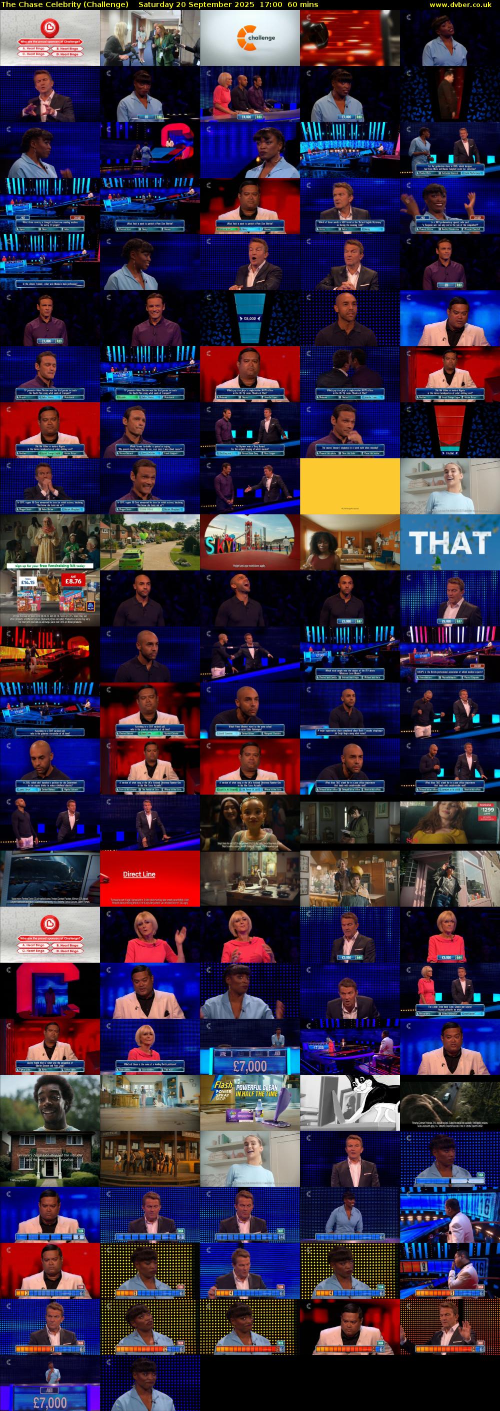 The Chase Celebrity (Challenge) Saturday 20 September 2025 17:00 - 18:00