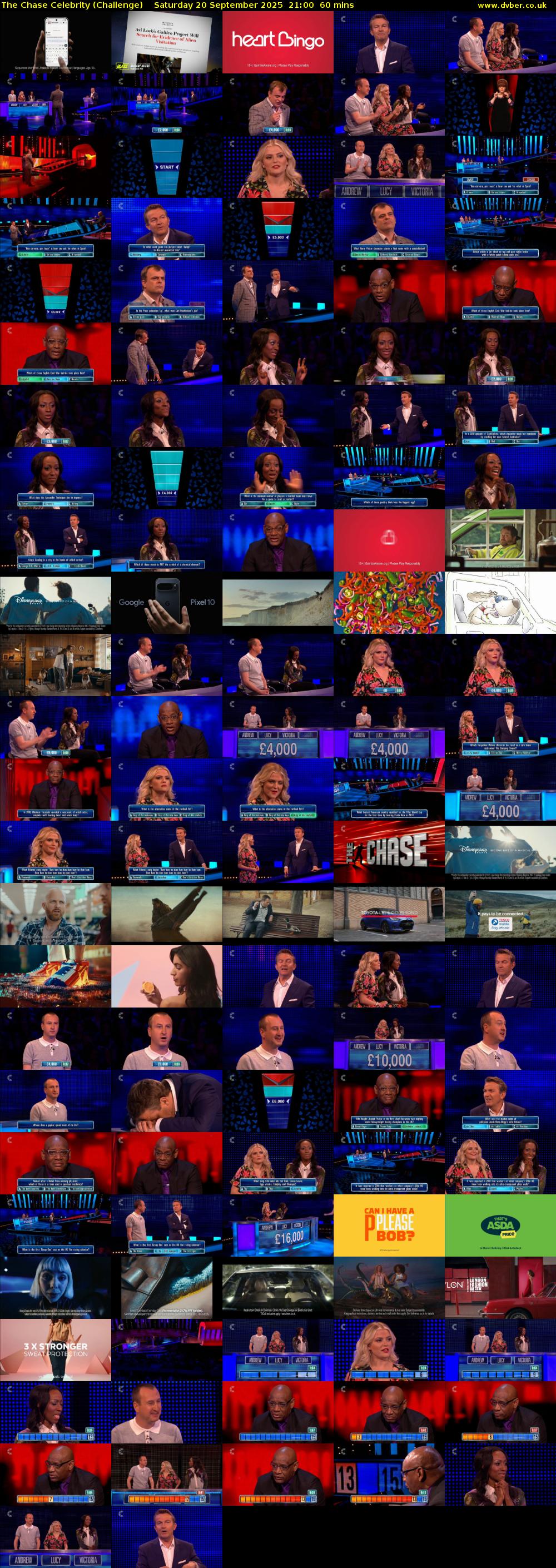 The Chase Celebrity (Challenge) Saturday 20 September 2025 21:00 - 22:00