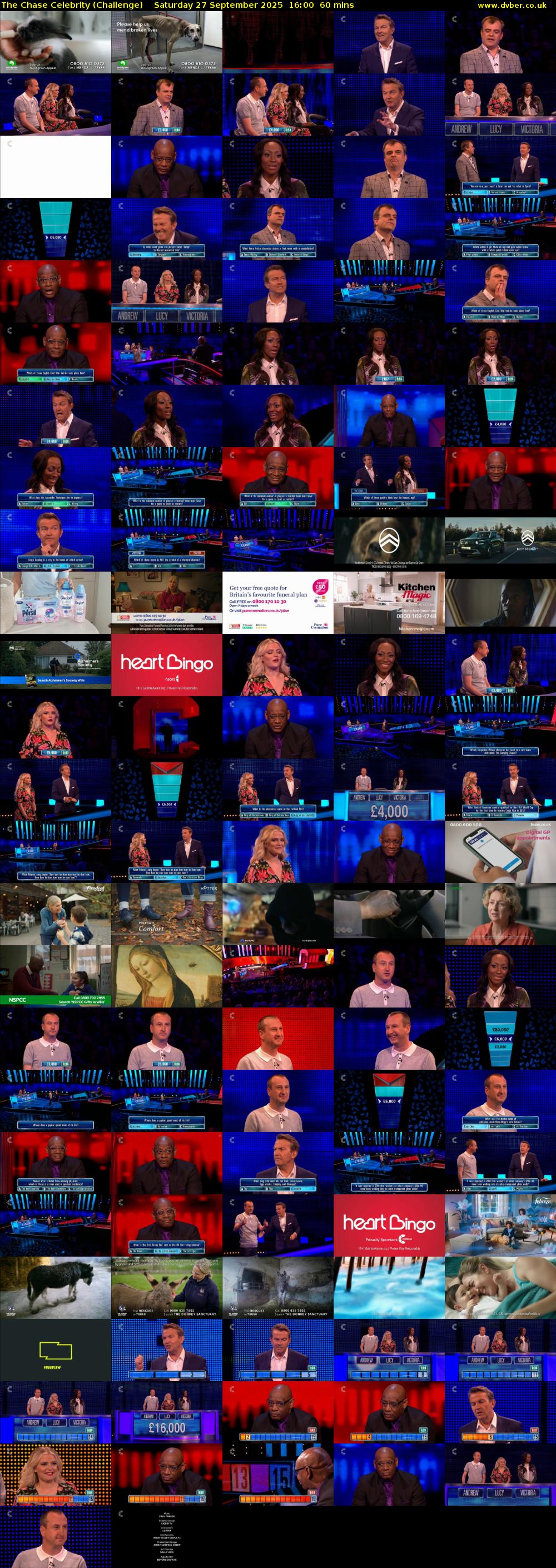 The Chase Celebrity (Challenge) Saturday 27 September 2025 16:00 - 17:00