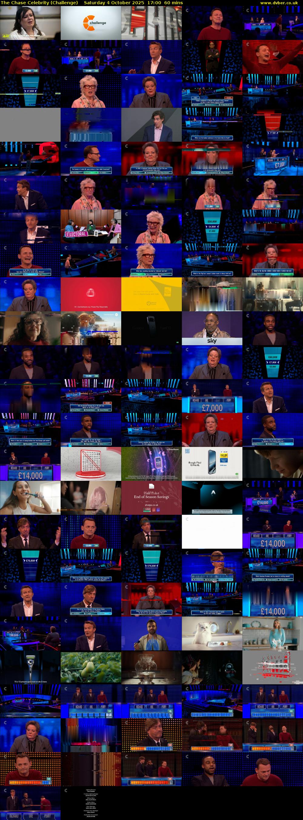 The Chase Celebrity (Challenge) Saturday 4 October 2025 17:00 - 18:00