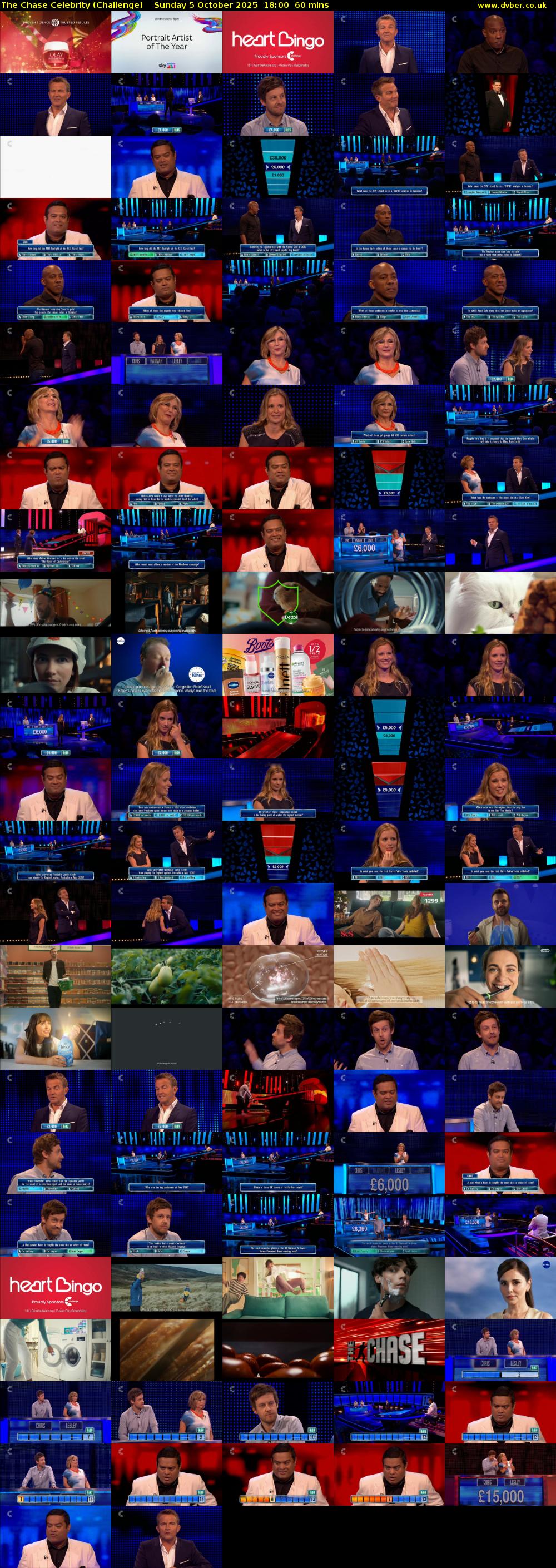 The Chase Celebrity (Challenge) Sunday 5 October 2025 18:00 - 19:00