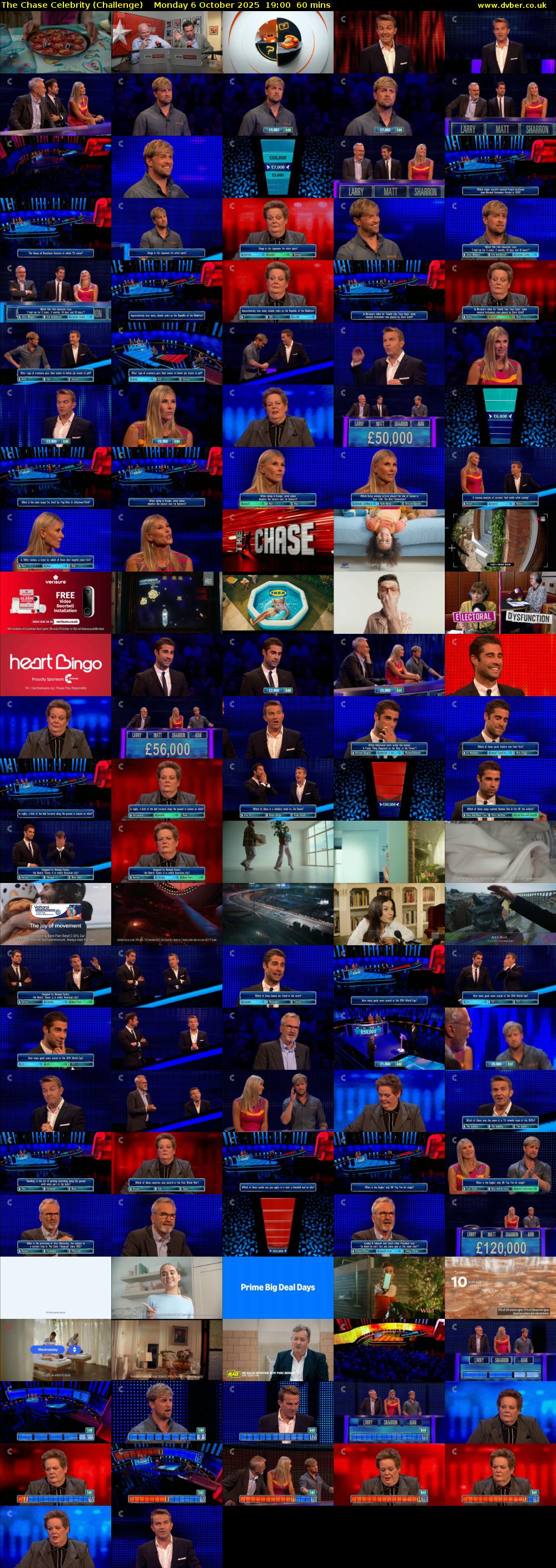 The Chase Celebrity (Challenge) Monday 6 October 2025 19:00 - 20:00