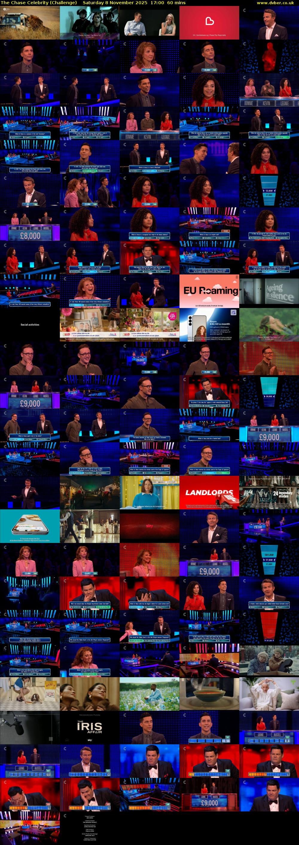 The Chase Celebrity (Challenge) Saturday 8 November 2025 17:00 - 18:00