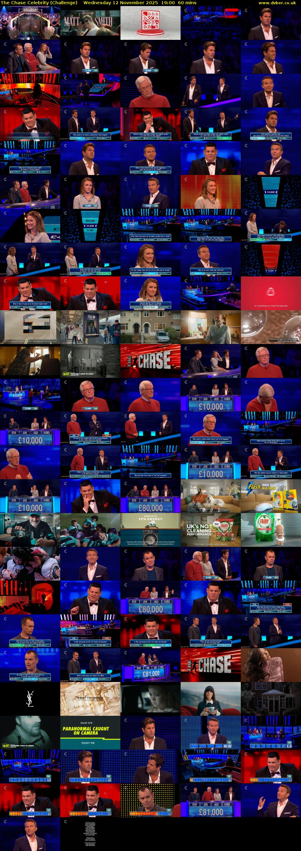 The Chase Celebrity (Challenge) Wednesday 12 November 2025 19:00 - 20:00
