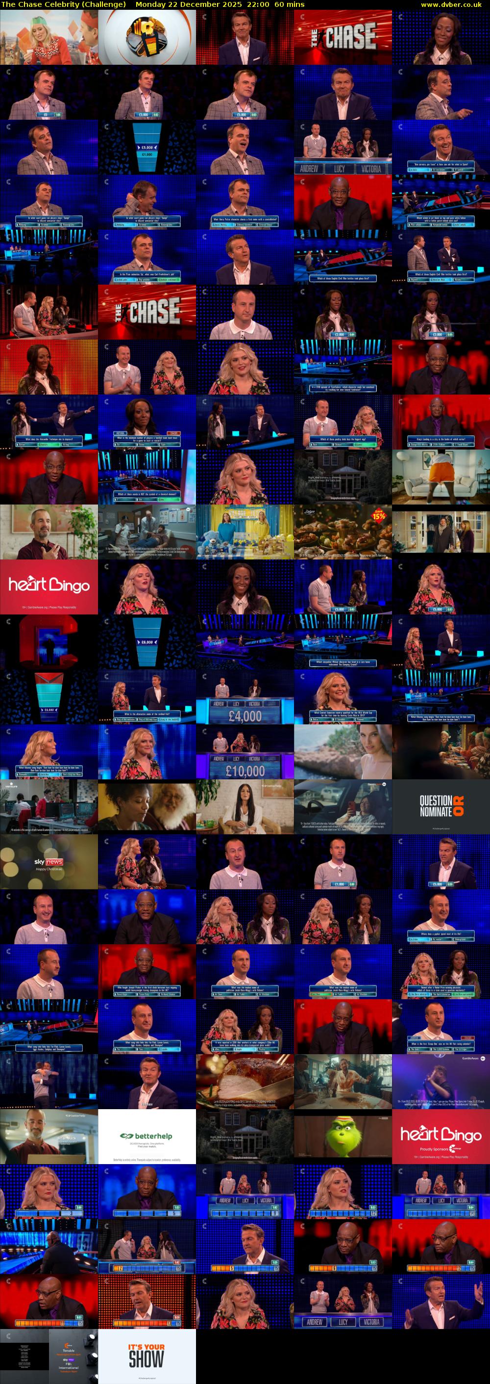 The Chase Celebrity (Challenge) Monday 22 December 2025 22:00 - 23:00