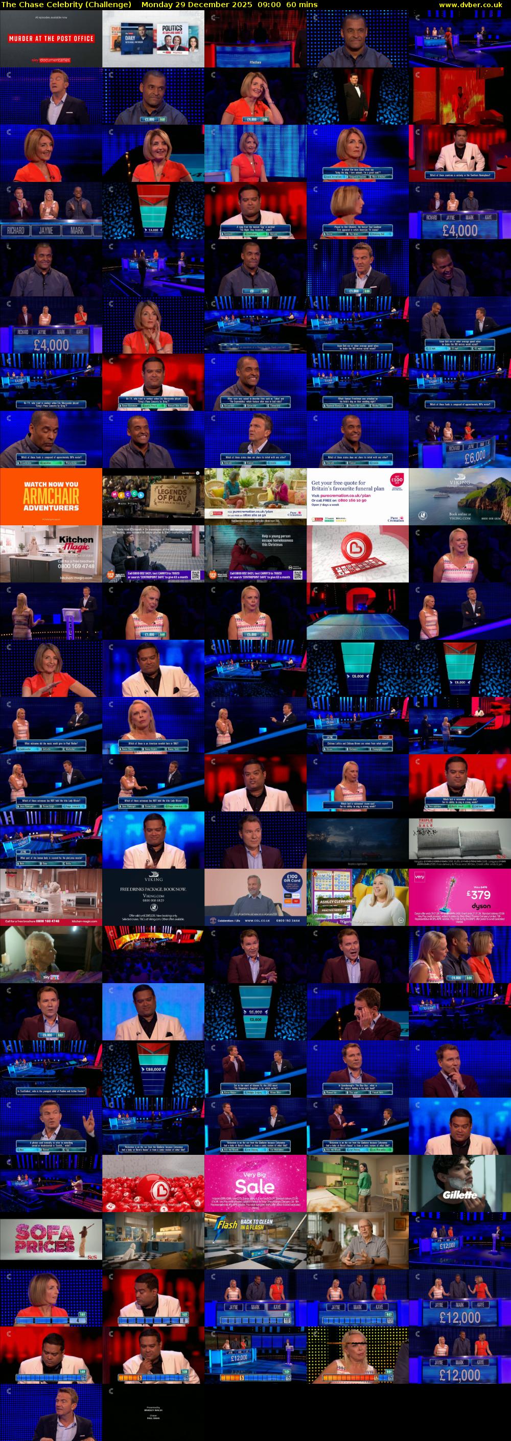 The Chase Celebrity (Challenge) Monday 29 December 2025 09:00 - 10:00