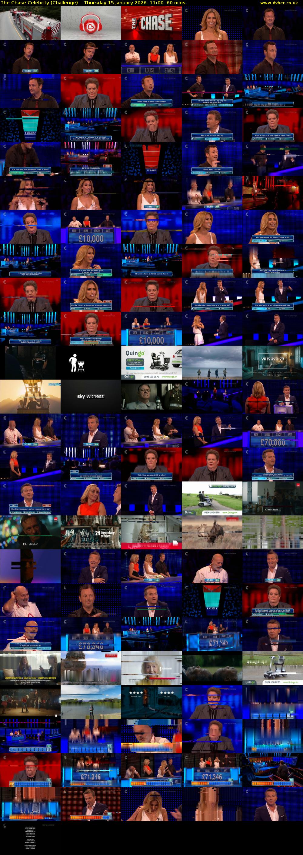 The Chase Celebrity (Challenge) Thursday 15 January 2026 11:00 - 12:00