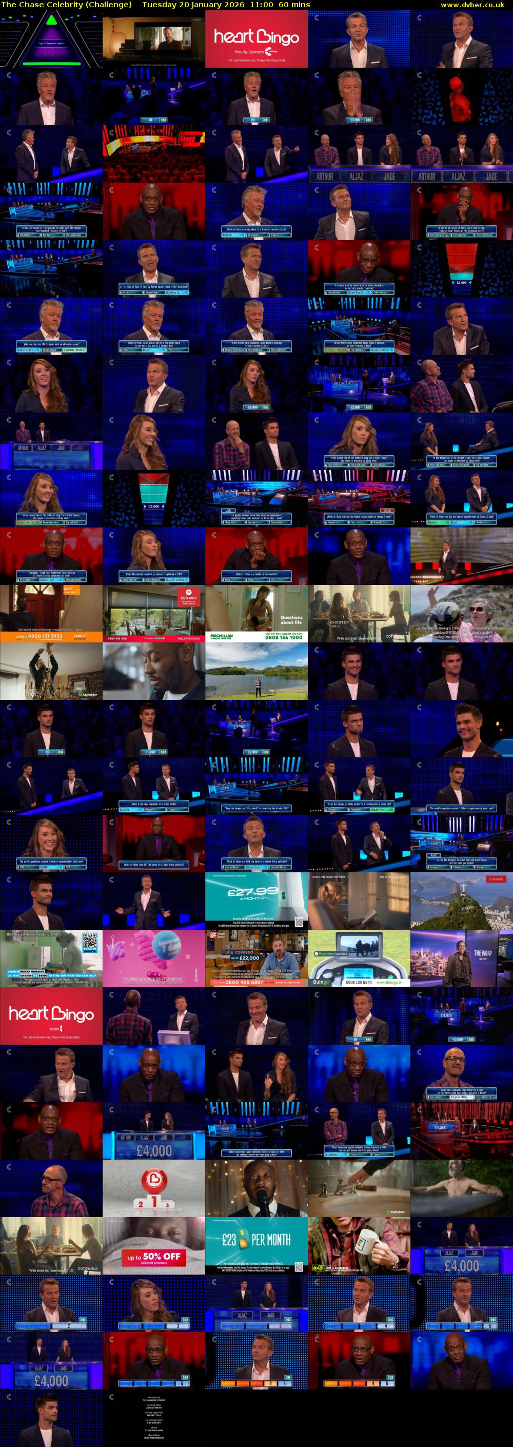 The Chase Celebrity (Challenge) Tuesday 20 January 2026 11:00 - 12:00