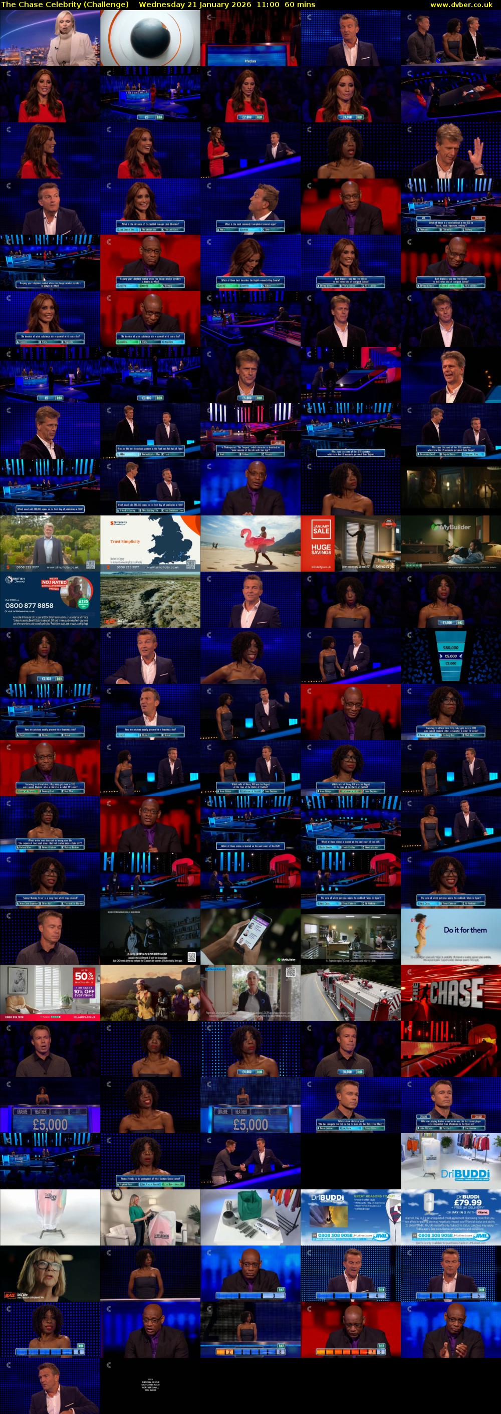 The Chase Celebrity (Challenge) Wednesday 21 January 2026 11:00 - 12:00