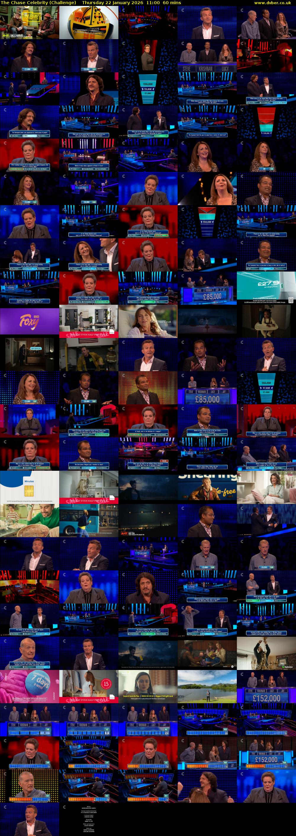 The Chase Celebrity (Challenge) Thursday 22 January 2026 11:00 - 12:00