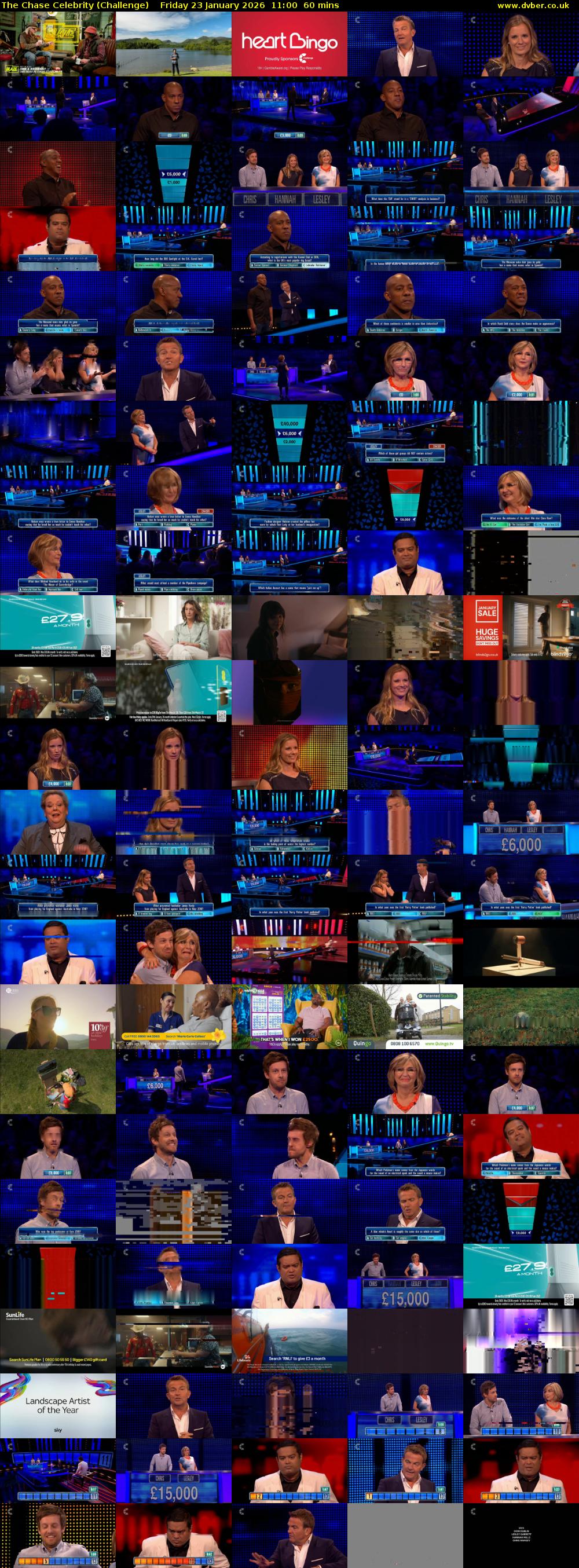 The Chase Celebrity (Challenge) Friday 23 January 2026 11:00 - 12:00