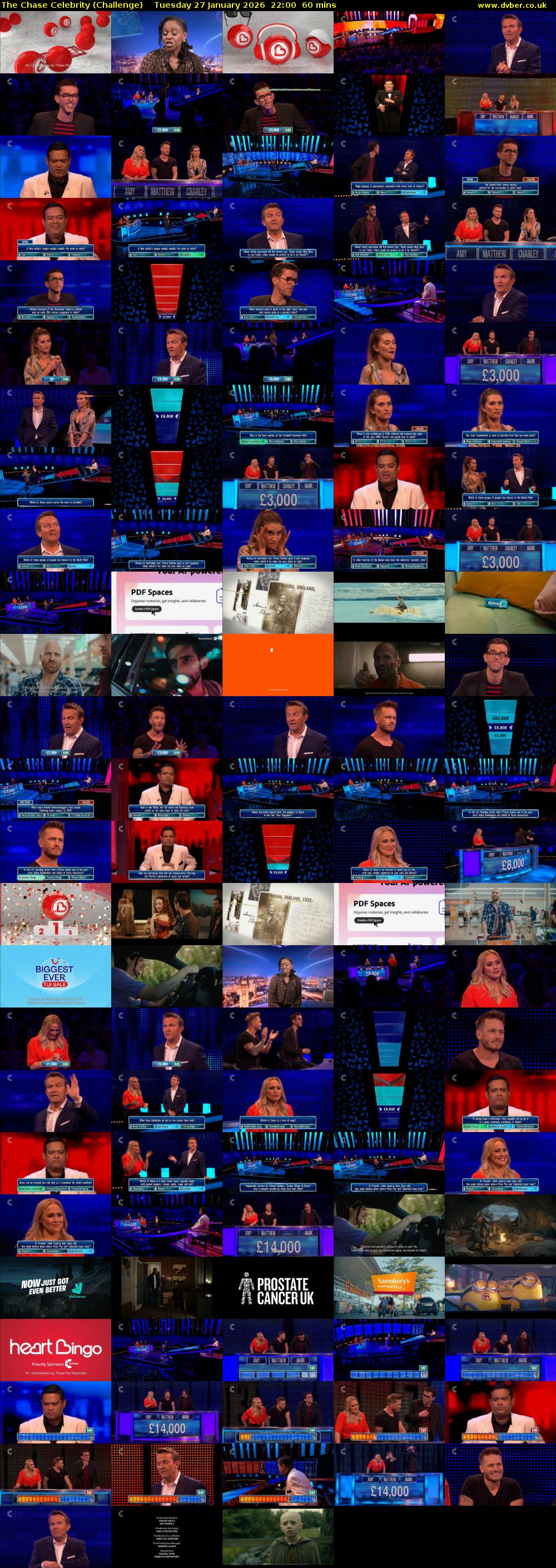 The Chase Celebrity (Challenge) Tuesday 27 January 2026 22:00 - 23:00