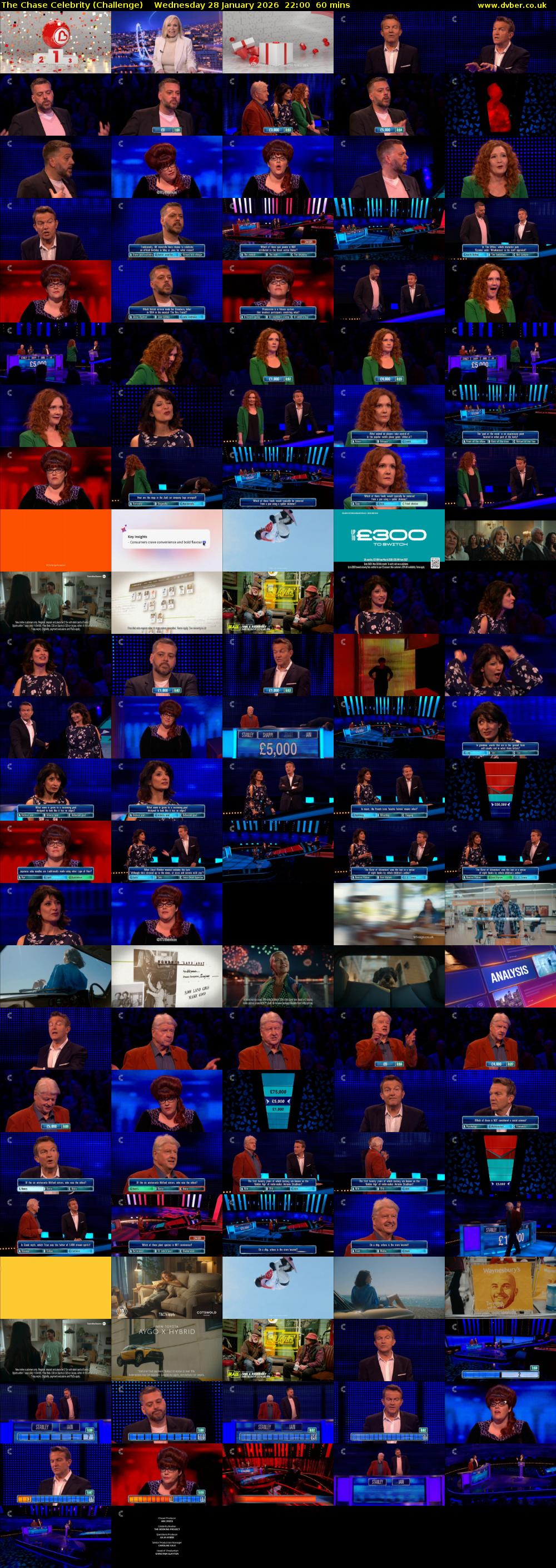 The Chase Celebrity (Challenge) Wednesday 28 January 2026 22:00 - 23:00