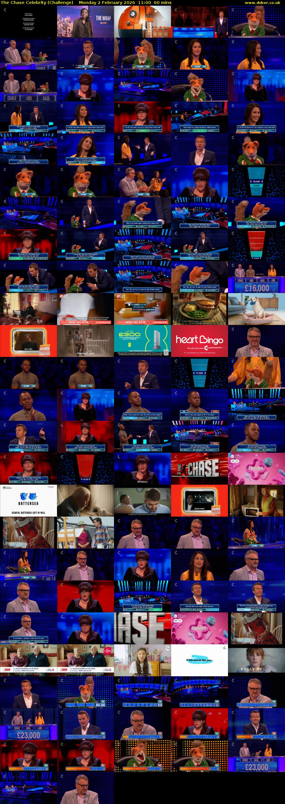 The Chase Celebrity (Challenge) Monday 2 February 2026 11:00 - 12:00