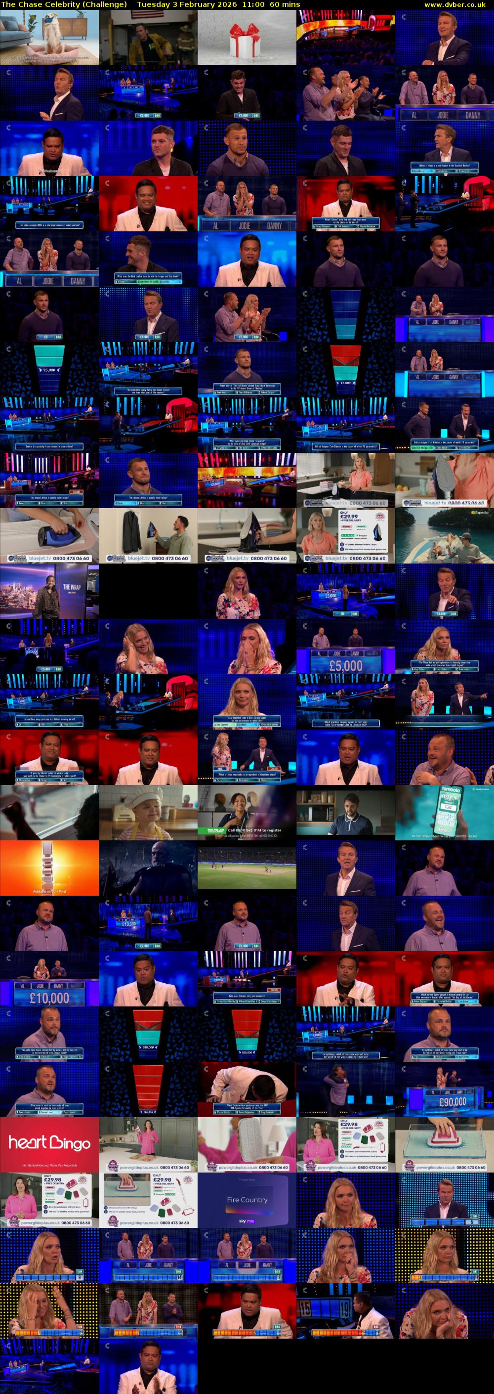 The Chase Celebrity (Challenge) Tuesday 3 February 2026 11:00 - 12:00