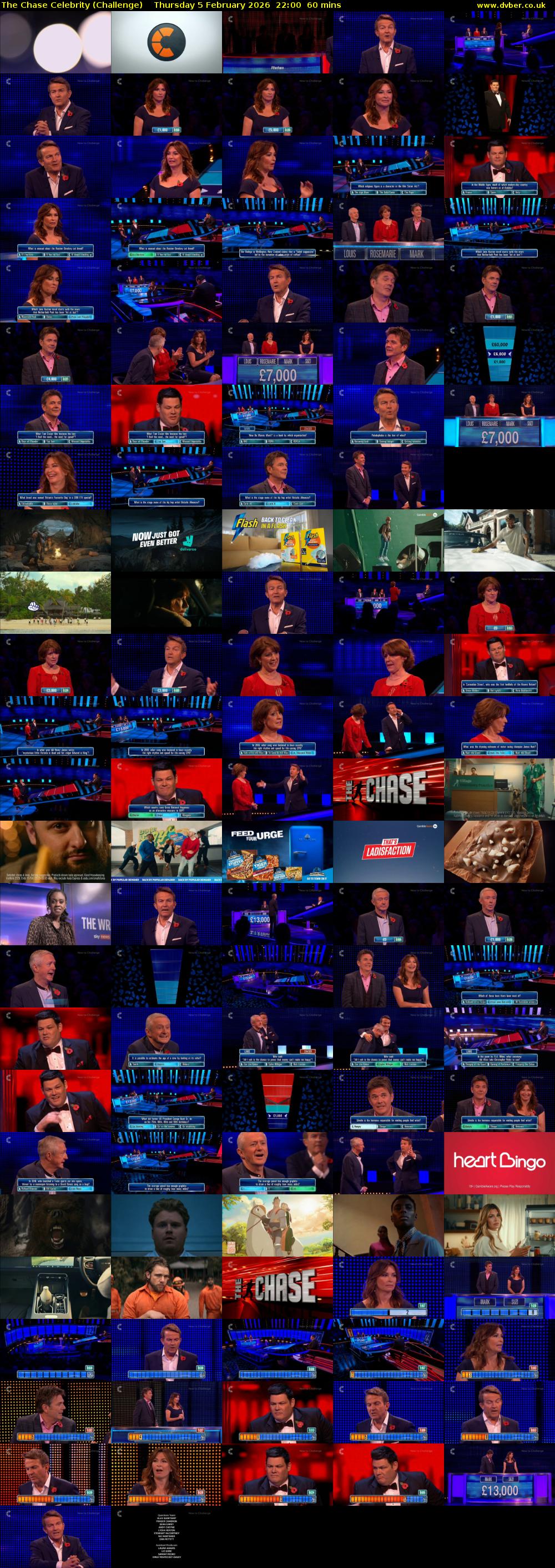 The Chase Celebrity (Challenge) Thursday 5 February 2026 22:00 - 23:00