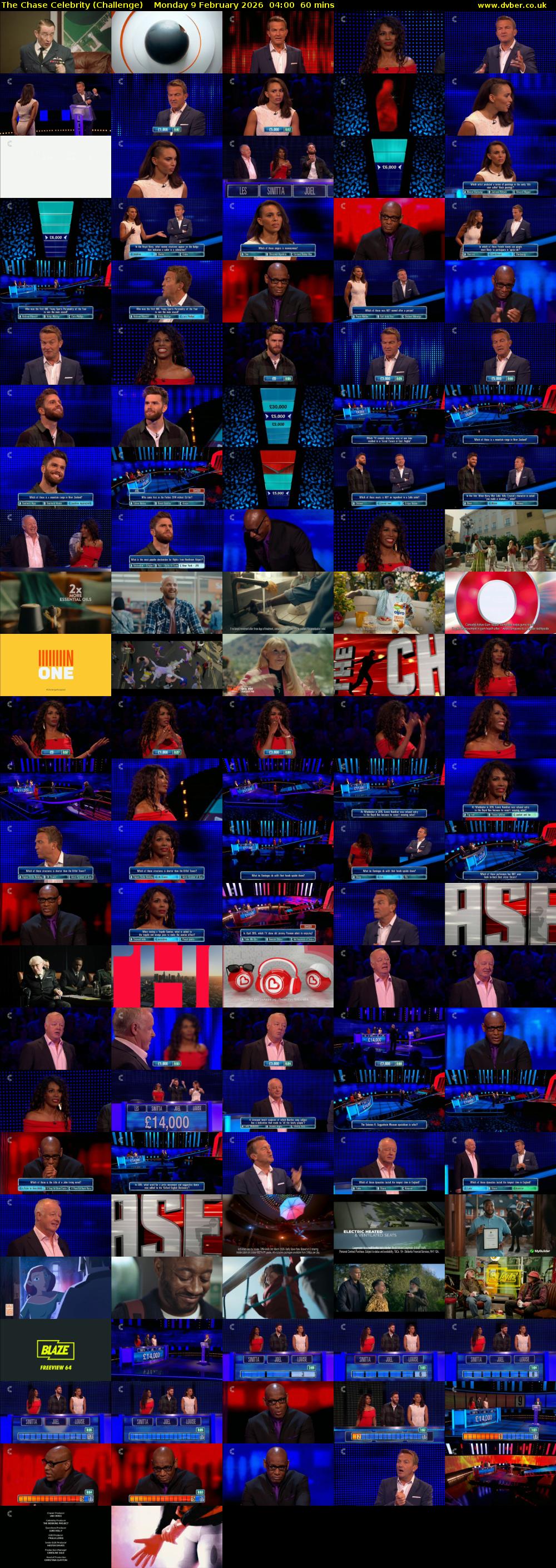 The Chase Celebrity (Challenge) Monday 9 February 2026 04:00 - 05:00