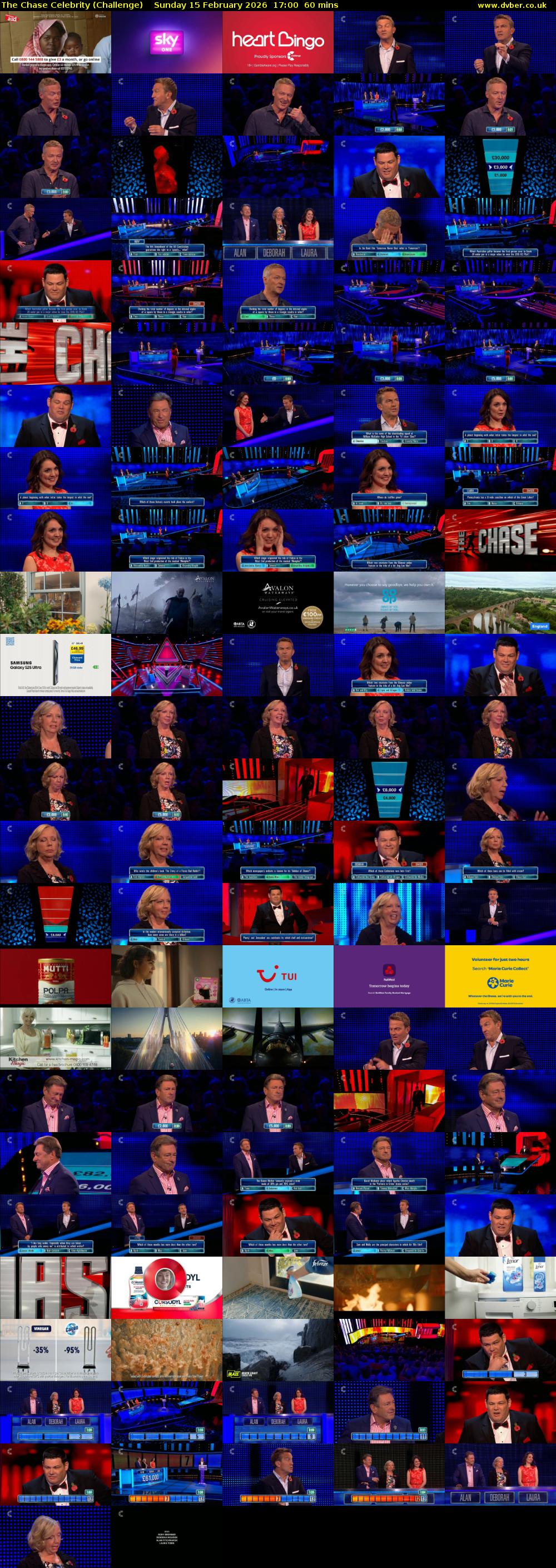 The Chase Celebrity (Challenge) Sunday 15 February 2026 17:00 - 18:00