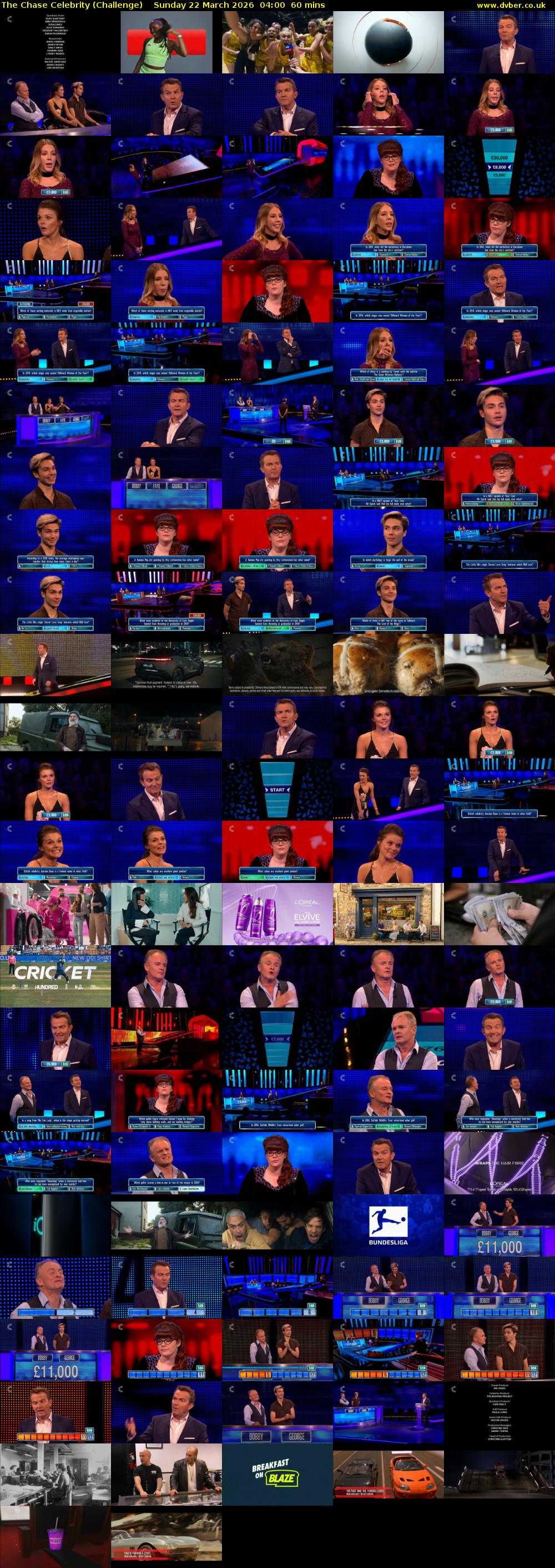 The Chase Celebrity (Challenge) Sunday 22 March 2026 04:00 - 05:00