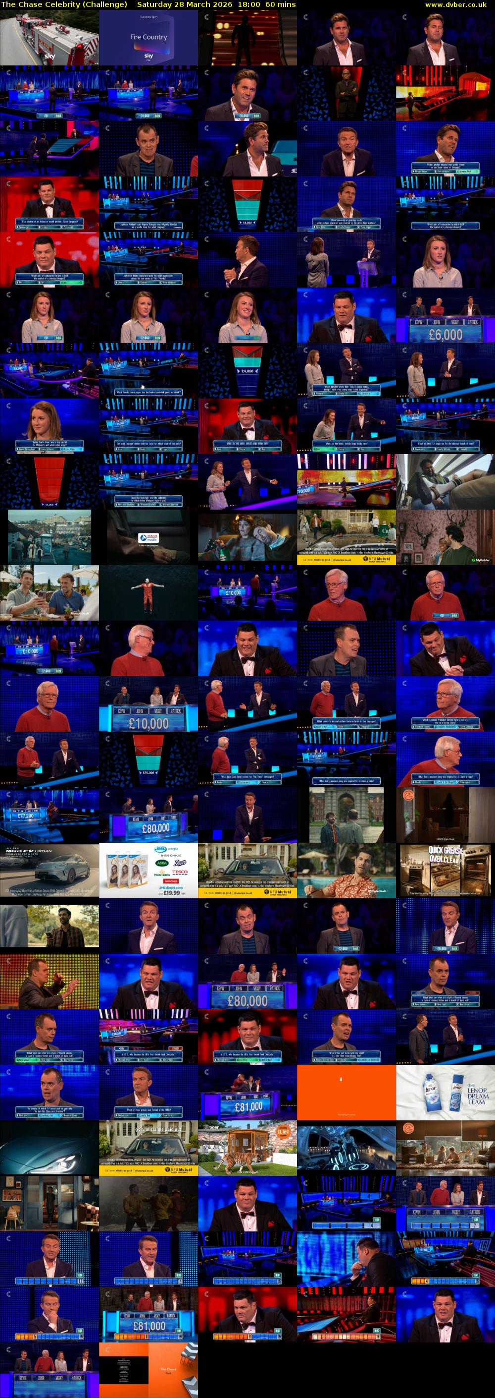 The Chase Celebrity (Challenge) Saturday 28 March 2026 18:00 - 19:00