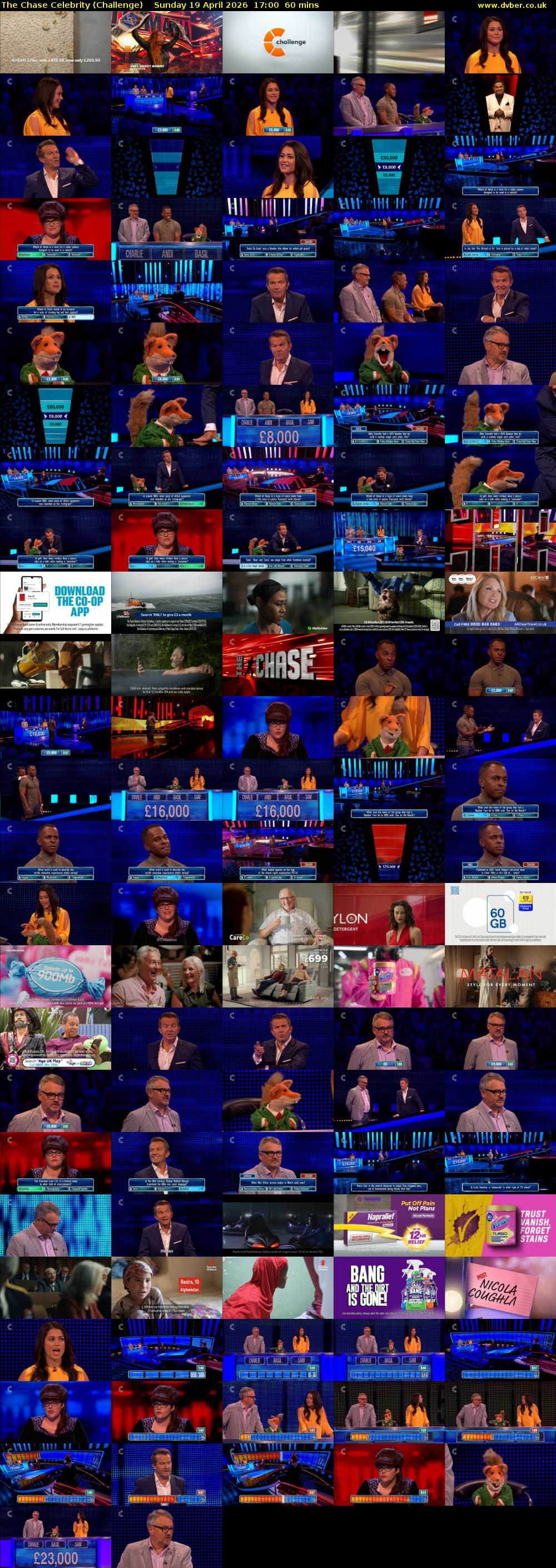 The Chase Celebrity (Challenge) Sunday 19 April 2026 17:00 - 18:00