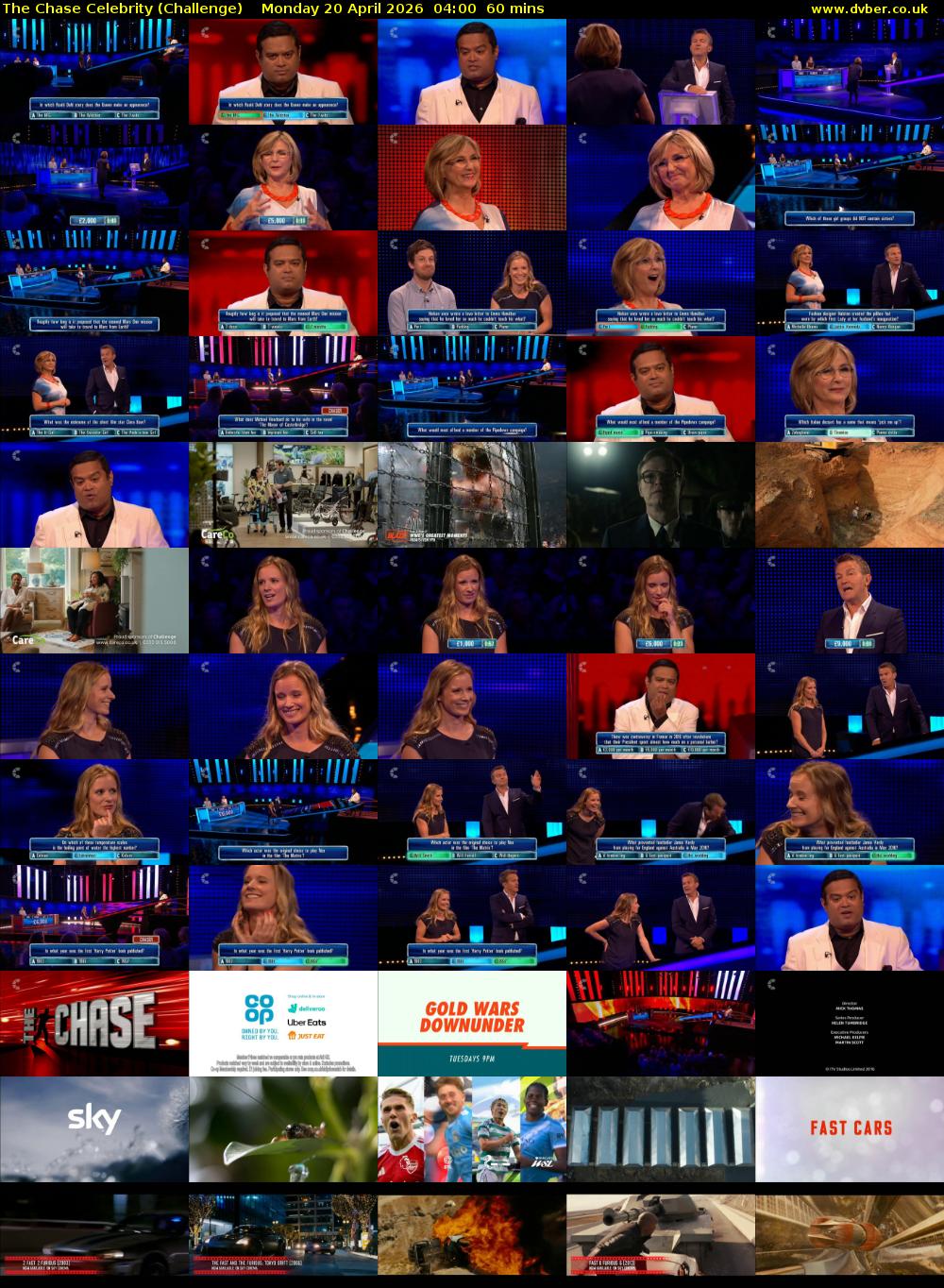 The Chase Celebrity (Challenge) Monday 20 April 2026 04:00 - 05:00