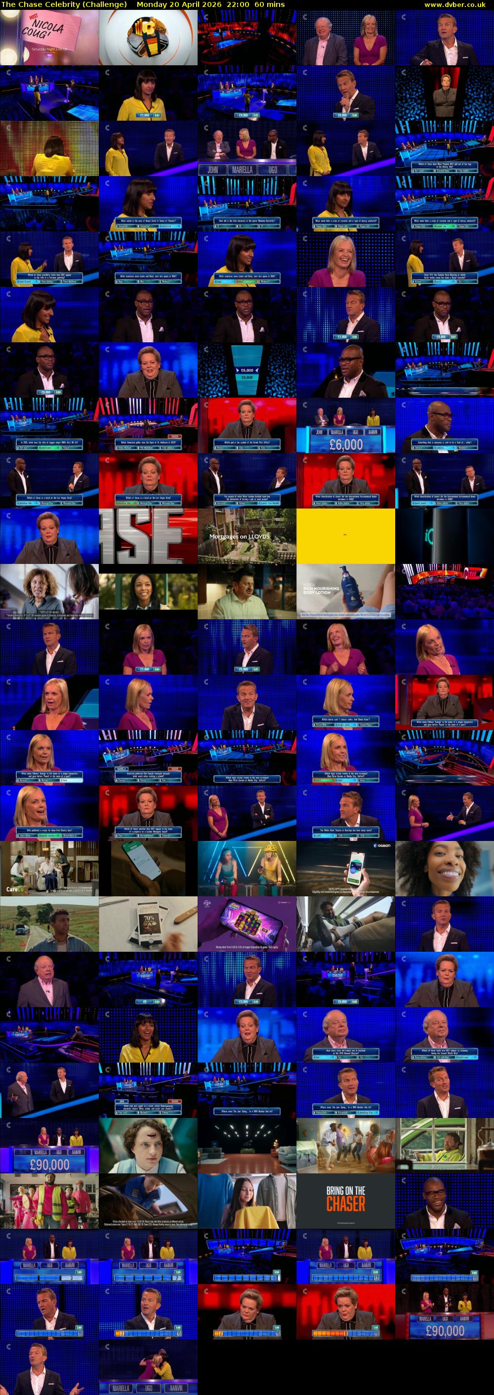The Chase Celebrity (Challenge) Monday 20 April 2026 22:00 - 23:00