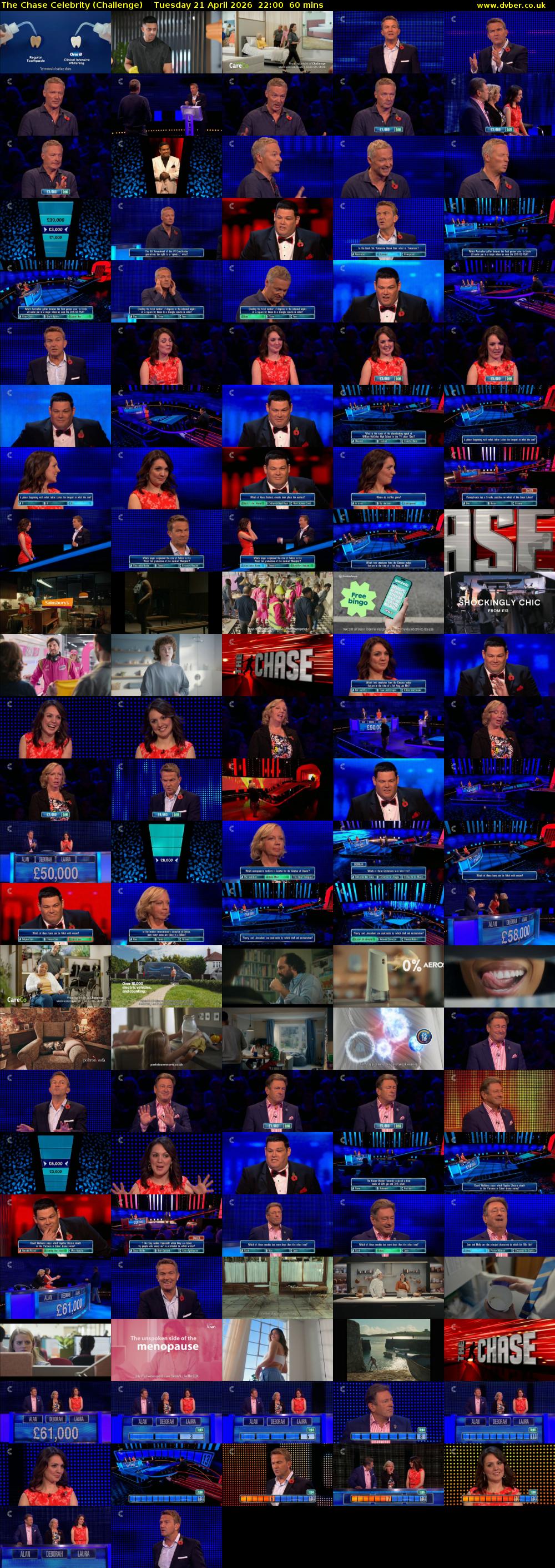 The Chase Celebrity (Challenge) Tuesday 21 April 2026 22:00 - 23:00