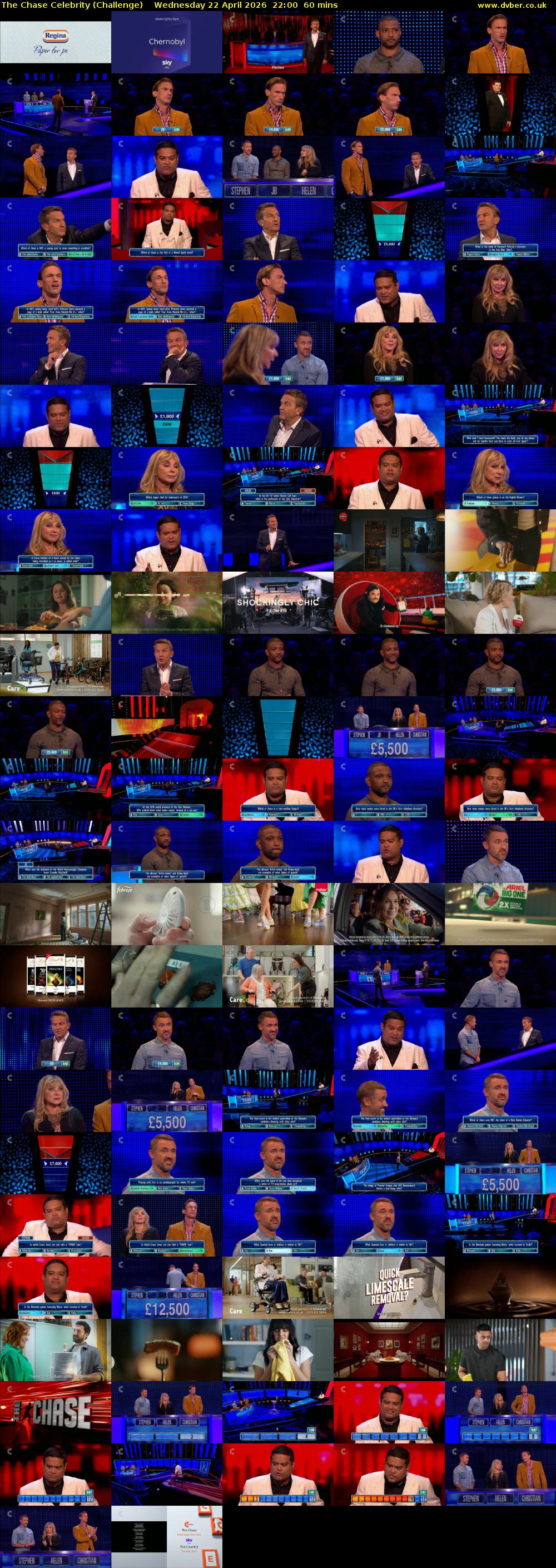 The Chase Celebrity (Challenge) Wednesday 22 April 2026 22:00 - 23:00