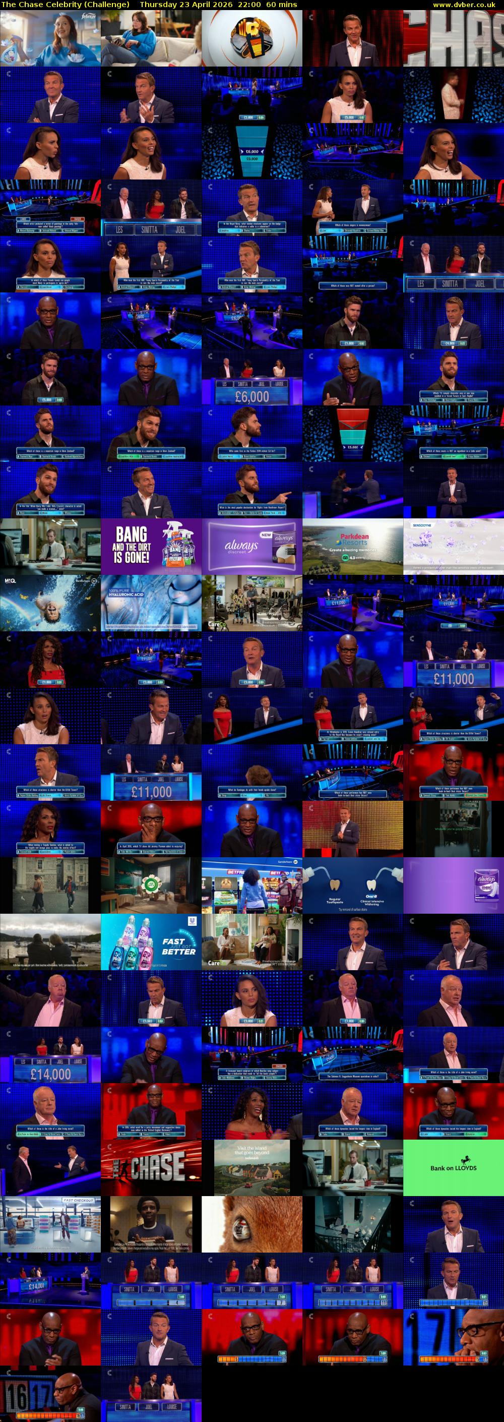 The Chase Celebrity (Challenge) Thursday 23 April 2026 22:00 - 23:00